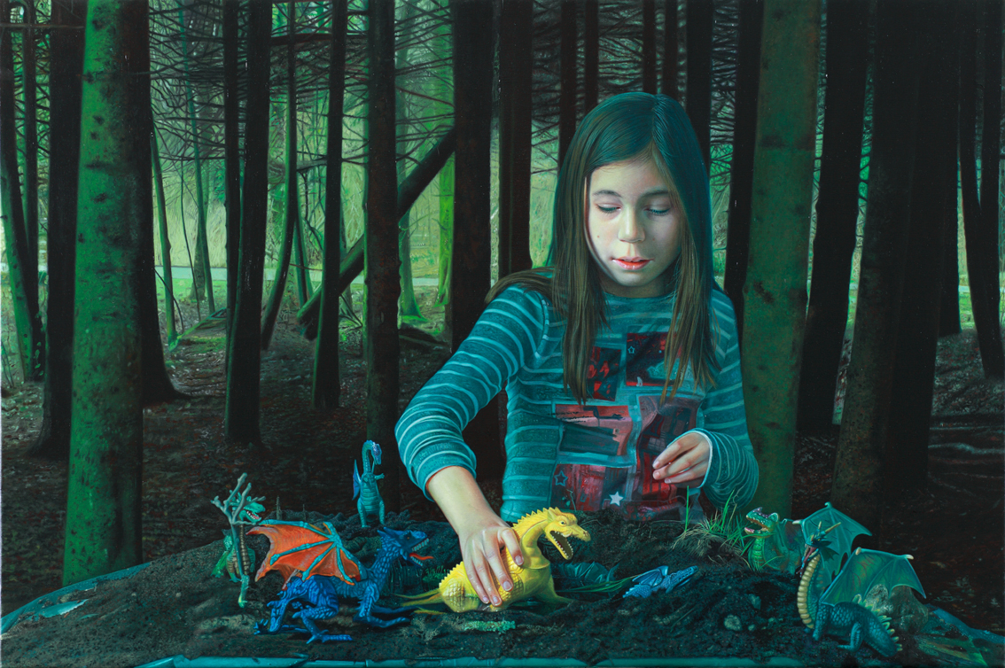 “A forest in the postmodern city” Oil on canvas 70×105 cm, 2015